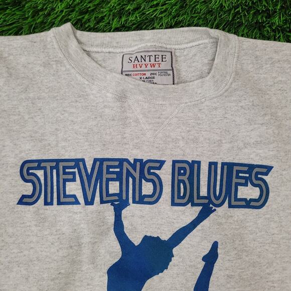 Vintage 1998 Santee Steven-Blues Sweatshirt Womens XL 26x27 Baggy Gray - Picture 9 of 14